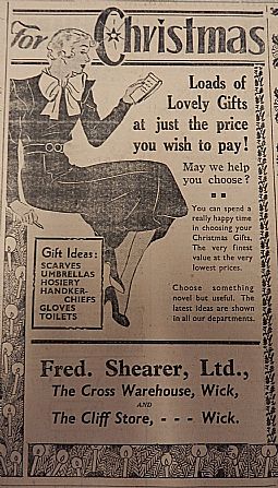 John O'Groat Journal, 15th December 1939, Christmas advert, page 7